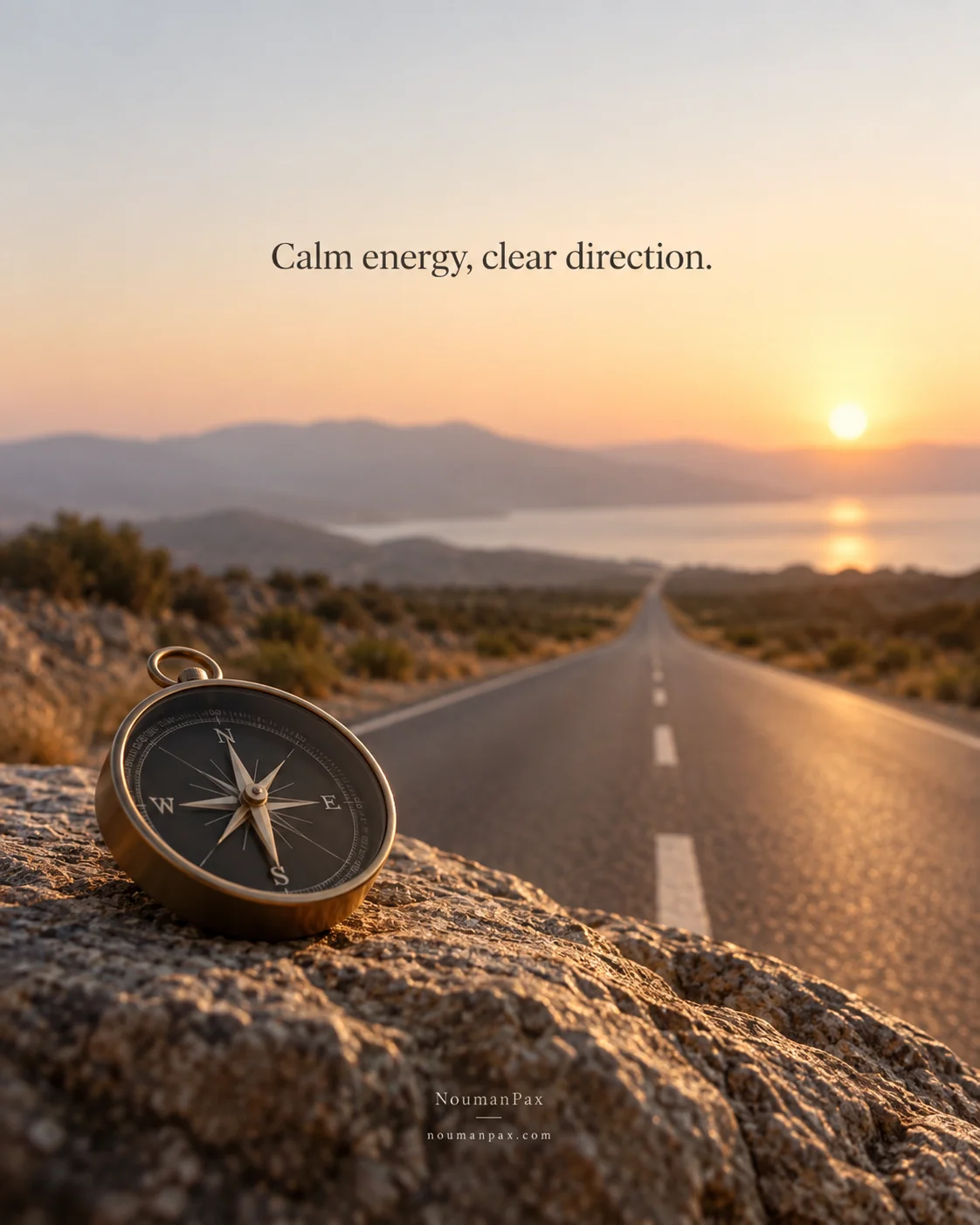 Calm energy, clear direction.