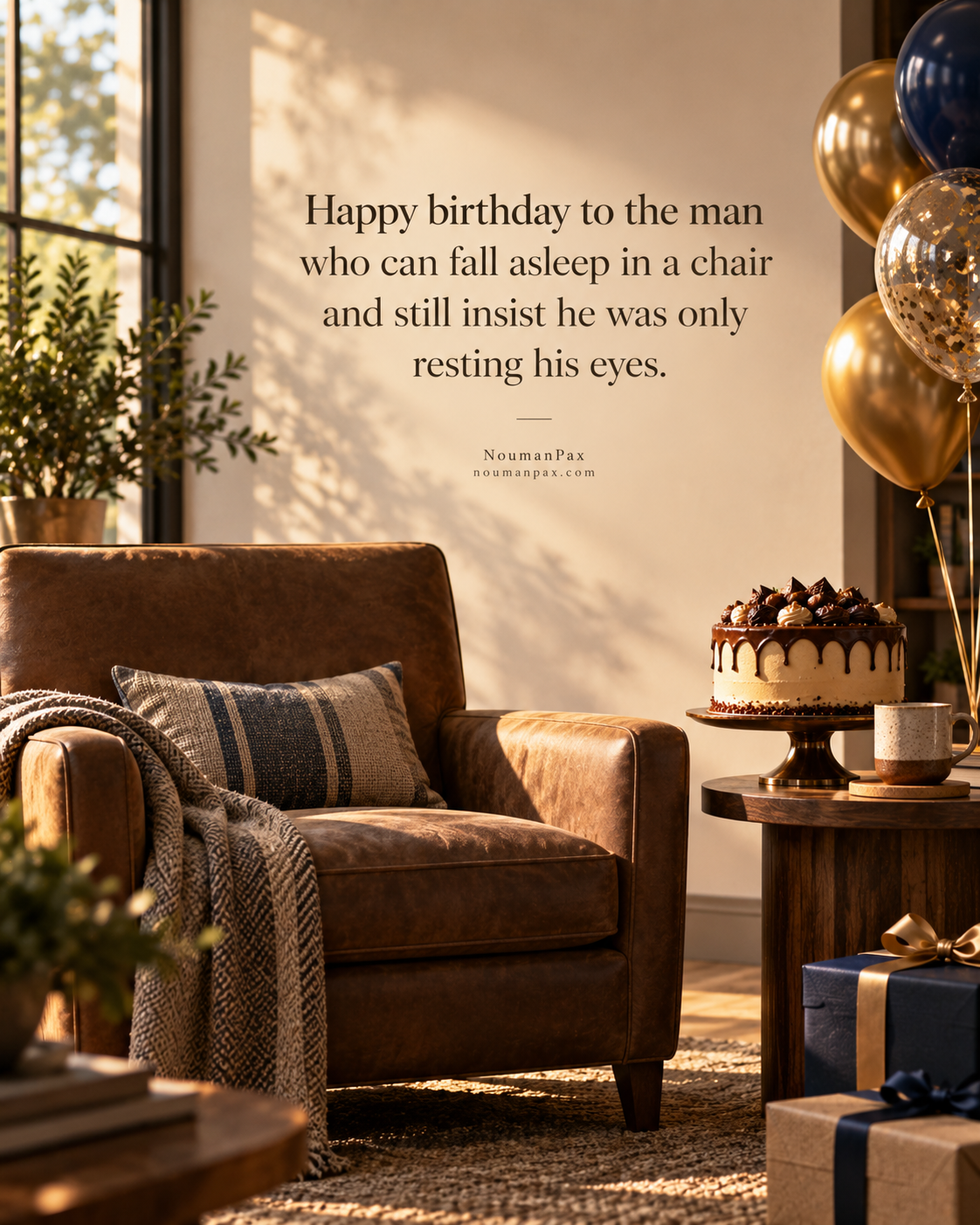 Happy birthday to the man who can fall asleep in a chair and still insist he was only resting his eyes.