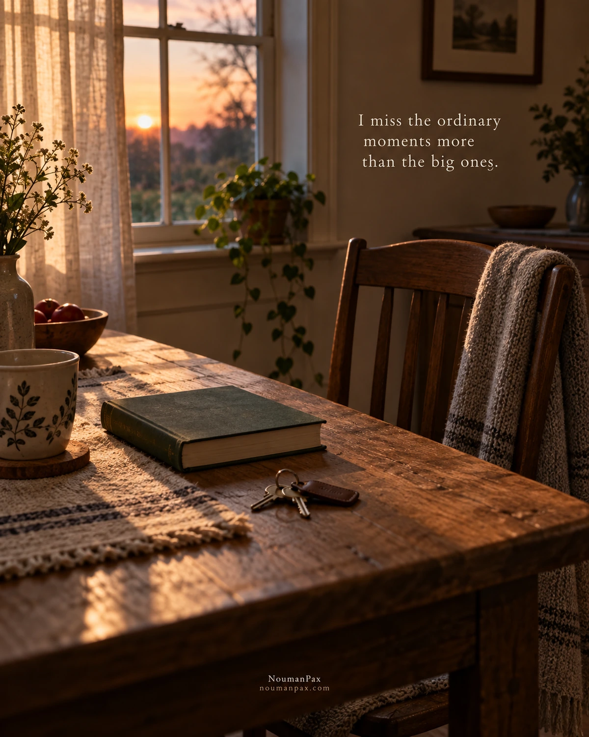 I miss the ordinary moments more than the big ones.