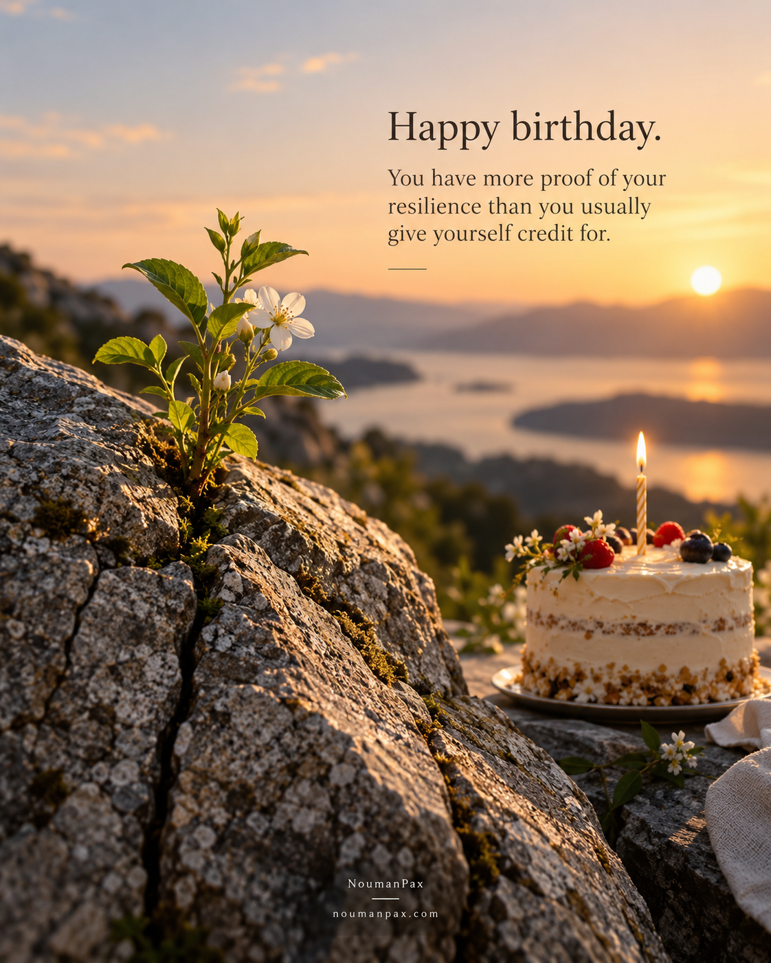 Happy birthday. You have more proof of your resilience than you usually give yourself credit for.