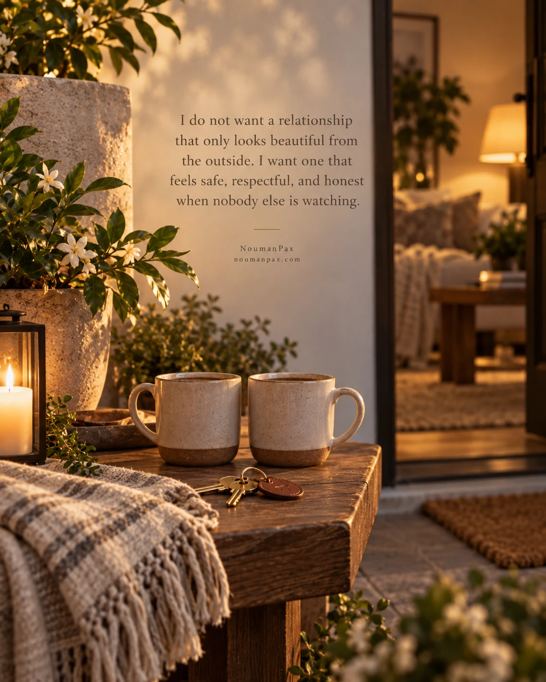 I do not want a relationship that only looks beautiful from the outside. I want one that feels safe, respectful, and honest when nobody else is watching.