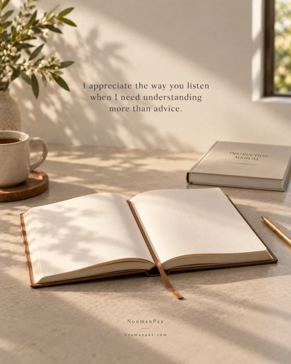 I appreciate the way you listen when I need understanding more than advice.