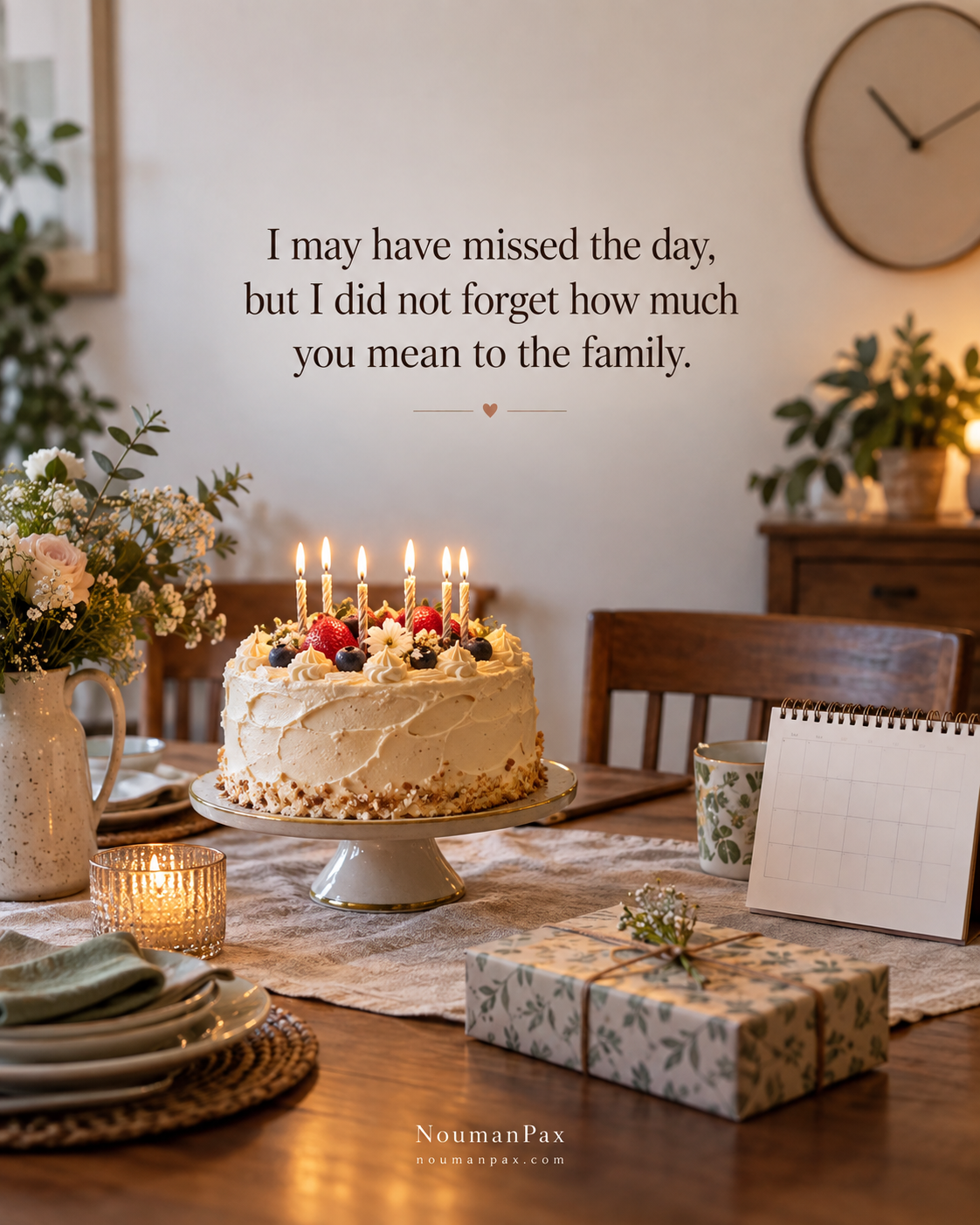 Belated Birthday Wishes for Family — Quote