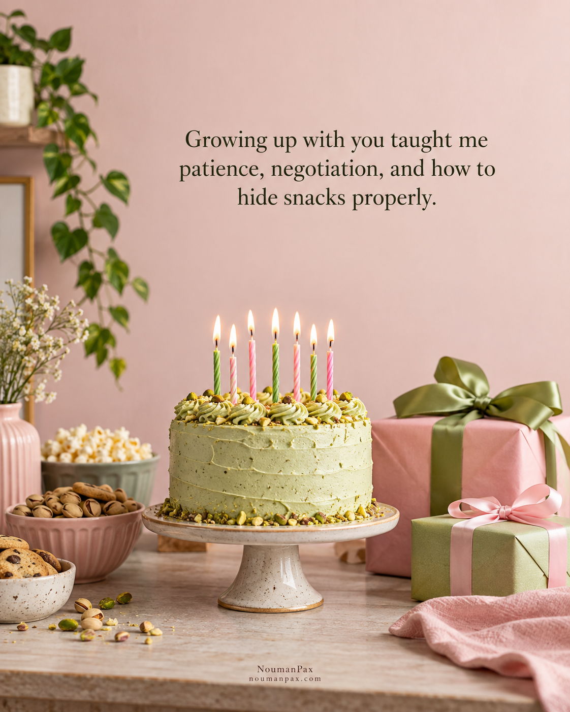 Funny Birthday Wishes for Sister — Hidden snacks