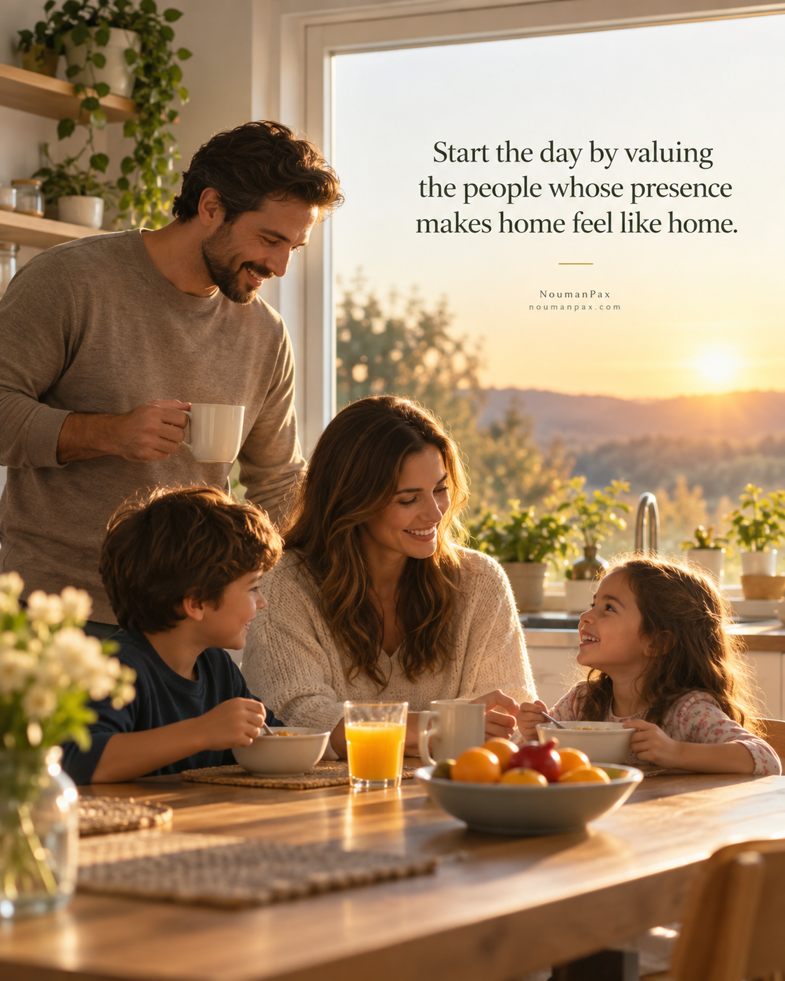 Good morning family quote about making home feel like home