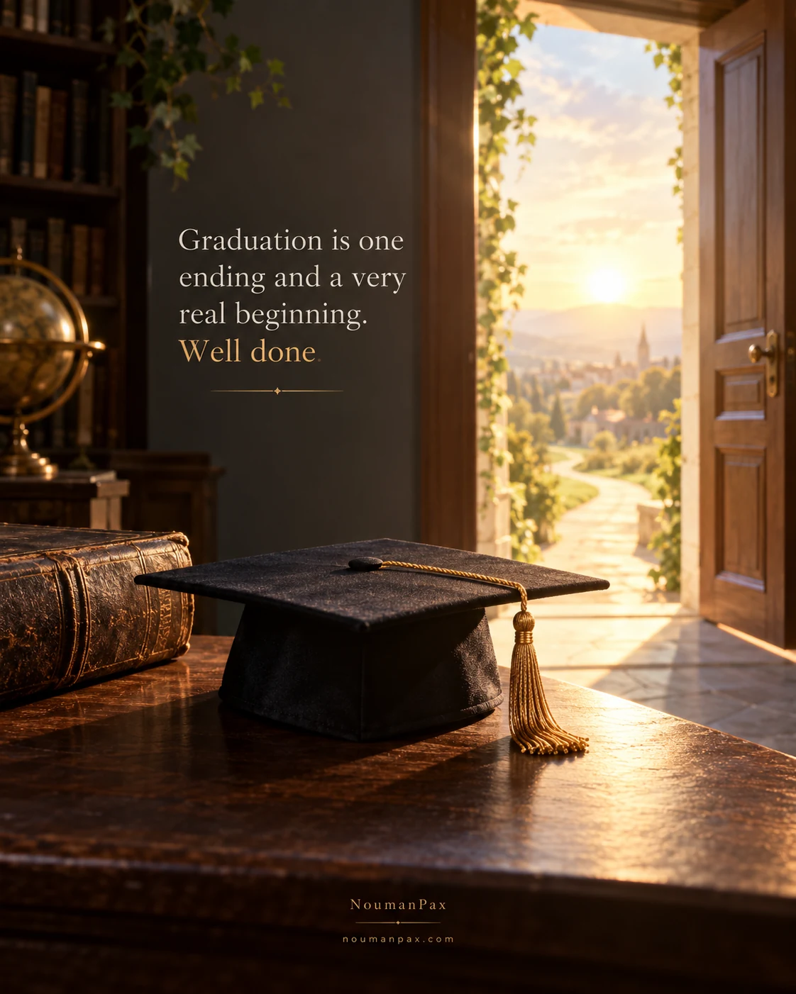Graduation is one ending and a very real beginning. Well done.