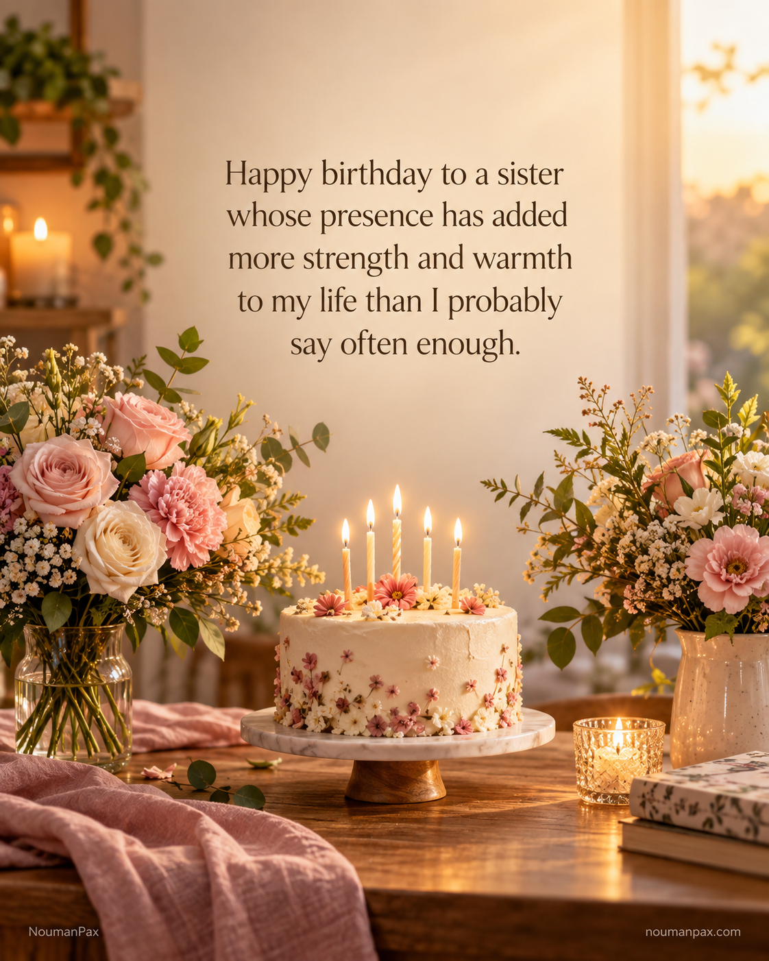 Happy birthday to a sister whose presence has added more strength and warmth to my life than I probably say often enough.