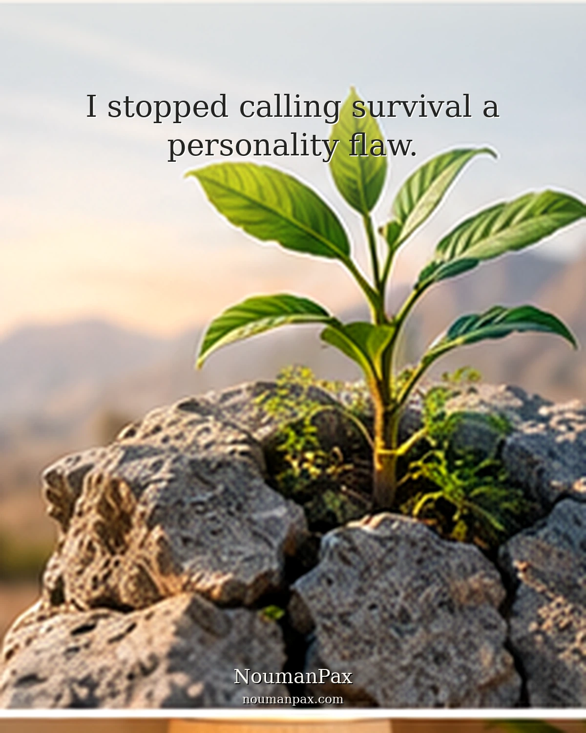 I stopped calling survival a personality flaw.