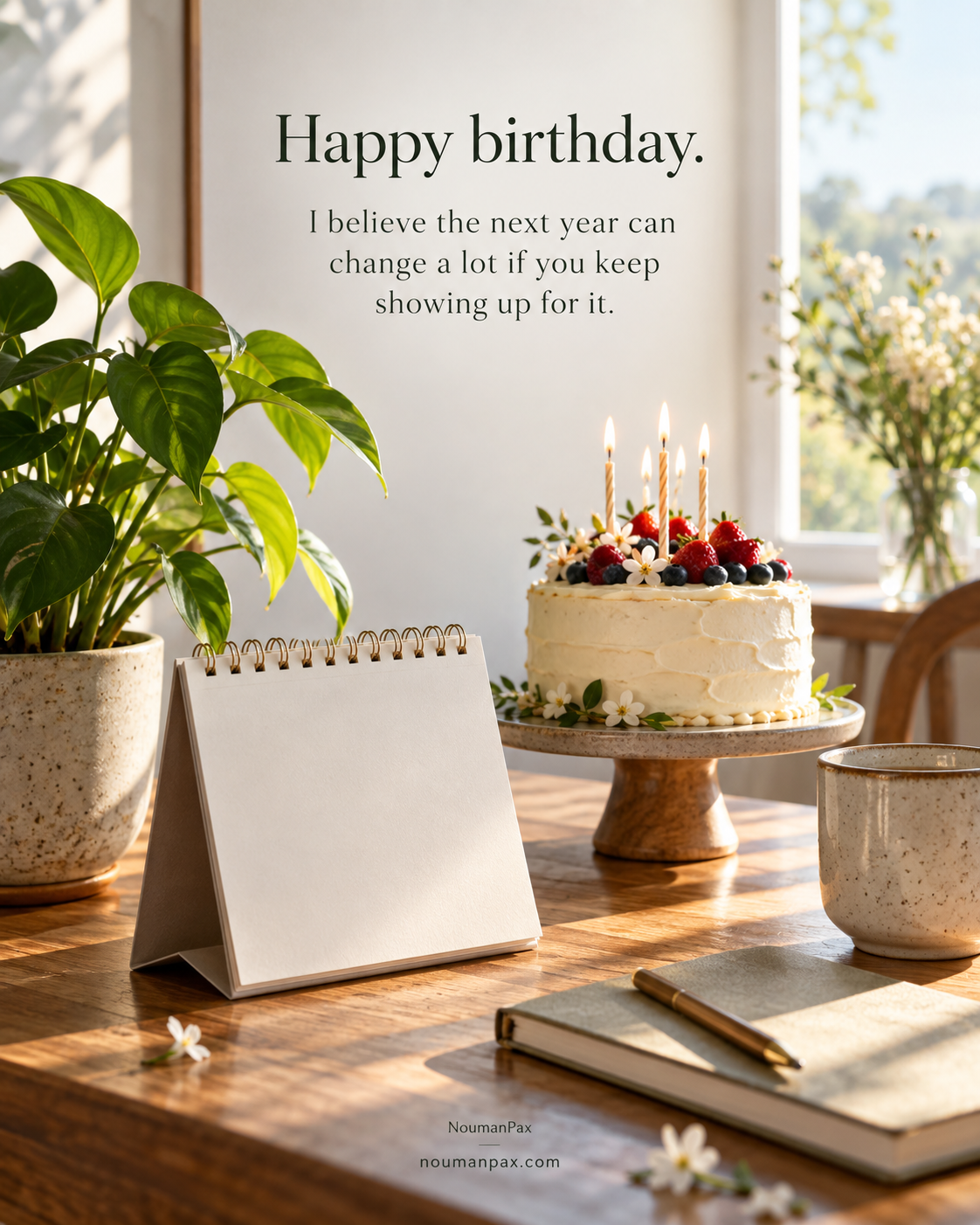 Happy birthday. I believe the next year can change a lot if you keep showing up for it.