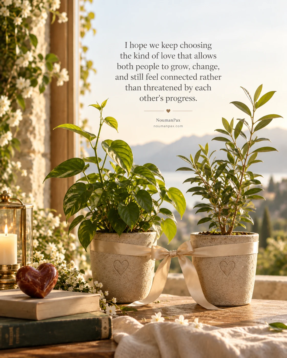 I hope we keep choosing the kind of love that allows both people to grow, change, and still feel connected rather than threatened by each other's progress.
