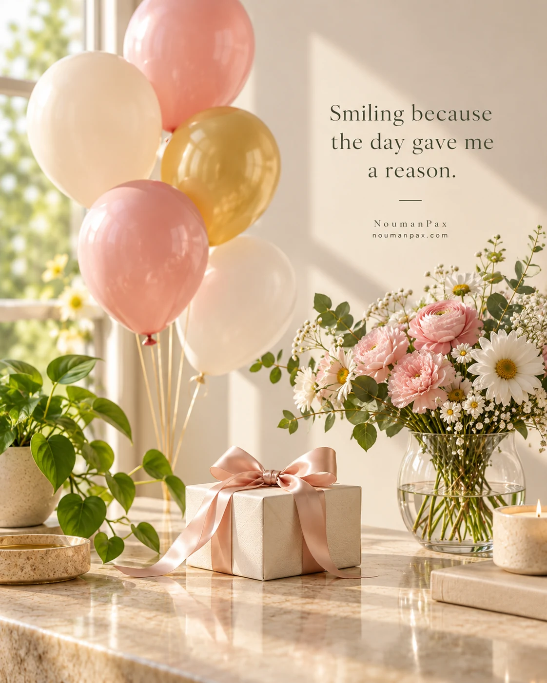 Smiling because the day gave me a reason.