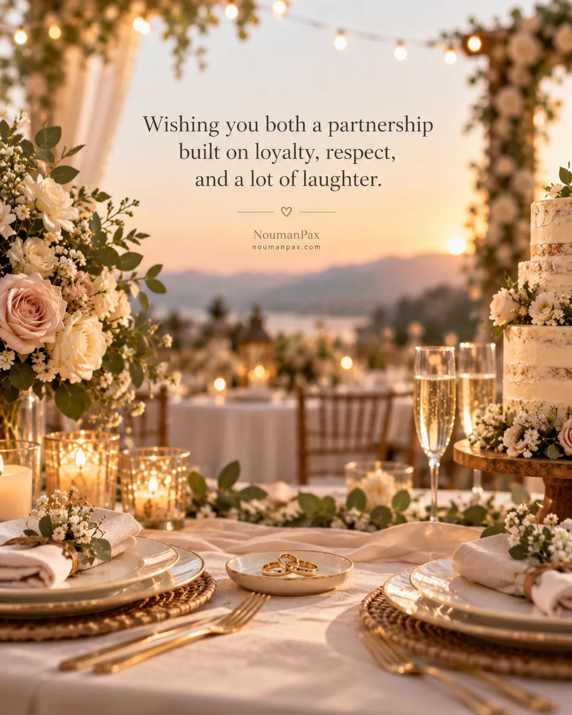Wishing you both a partnership built on loyalty, respect, and a lot of laughter.