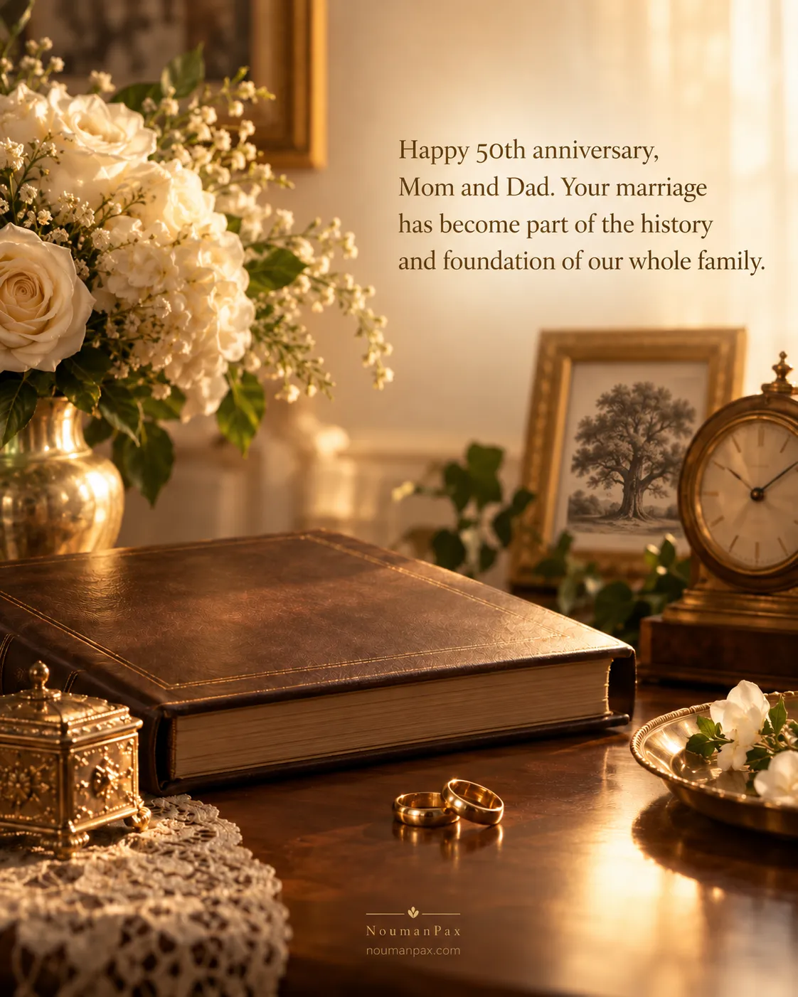 Happy 50th anniversary, Mom and Dad. Your marriage has become part of the history and foundation of our whole family.