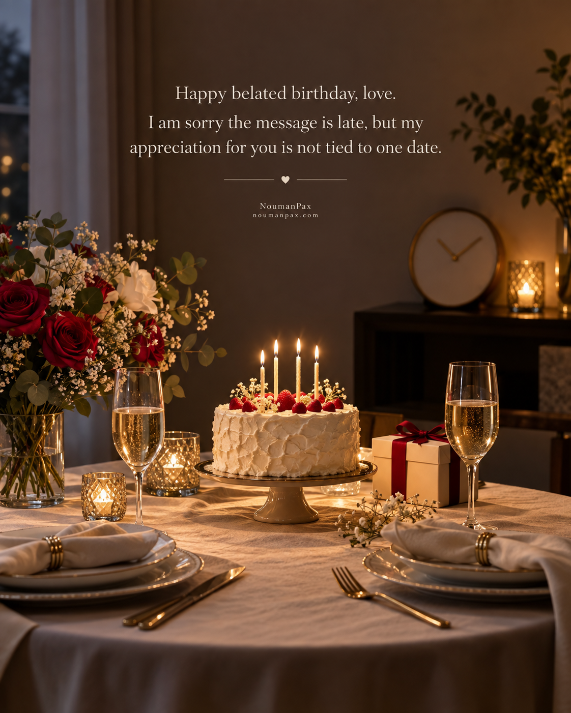 Belated Birthday Wishes for a Partner — Quote