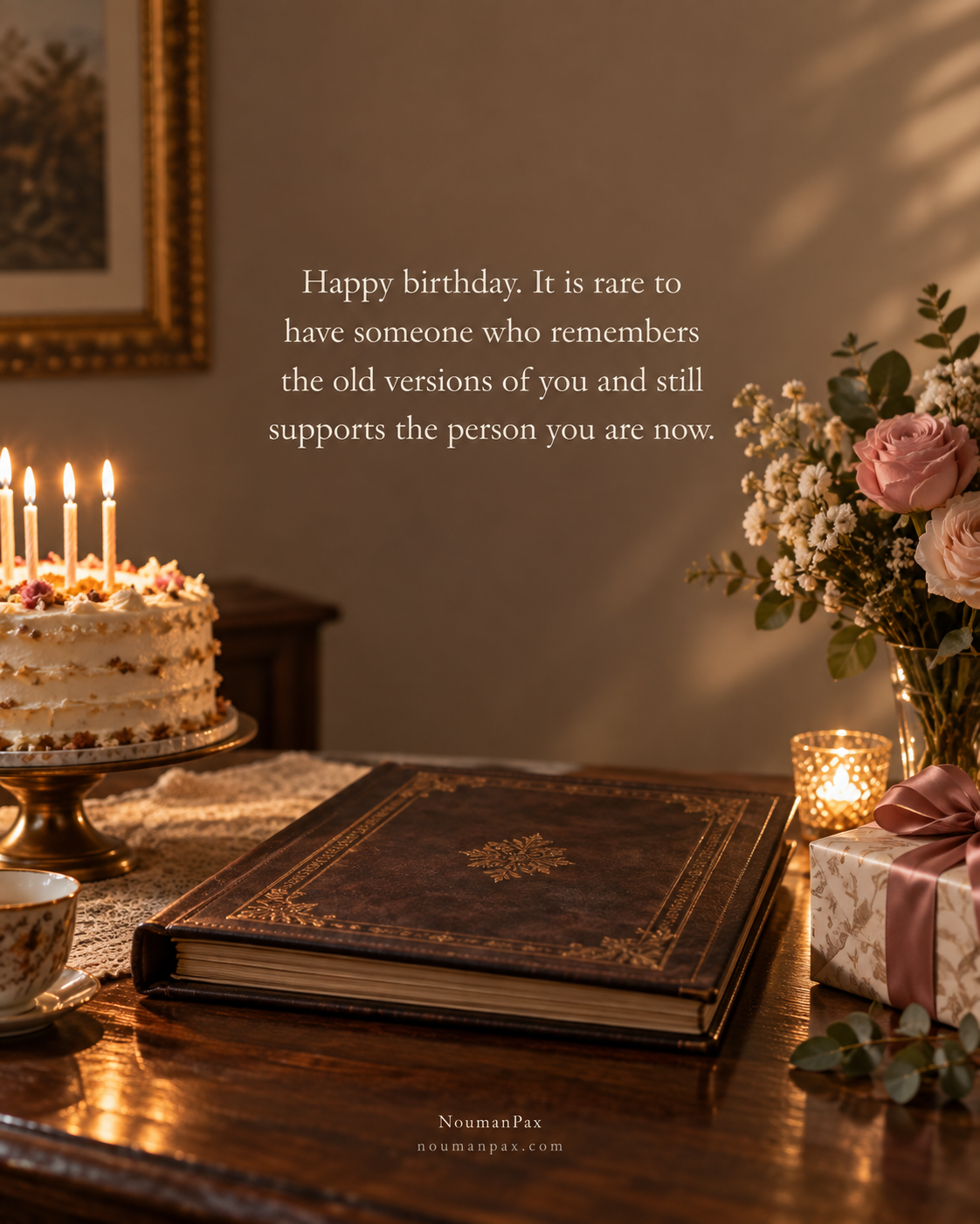 Happy birthday. It is rare to have someone who remembers the old versions of you and still supports the person you are now.
