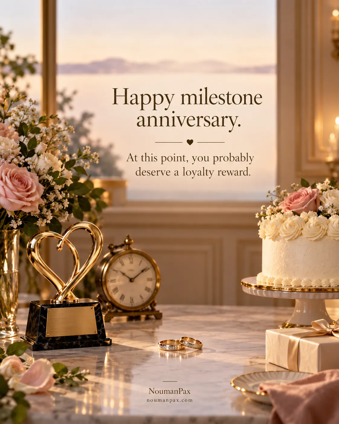 Happy milestone anniversary. At this point, you probably deserve a loyalty reward.