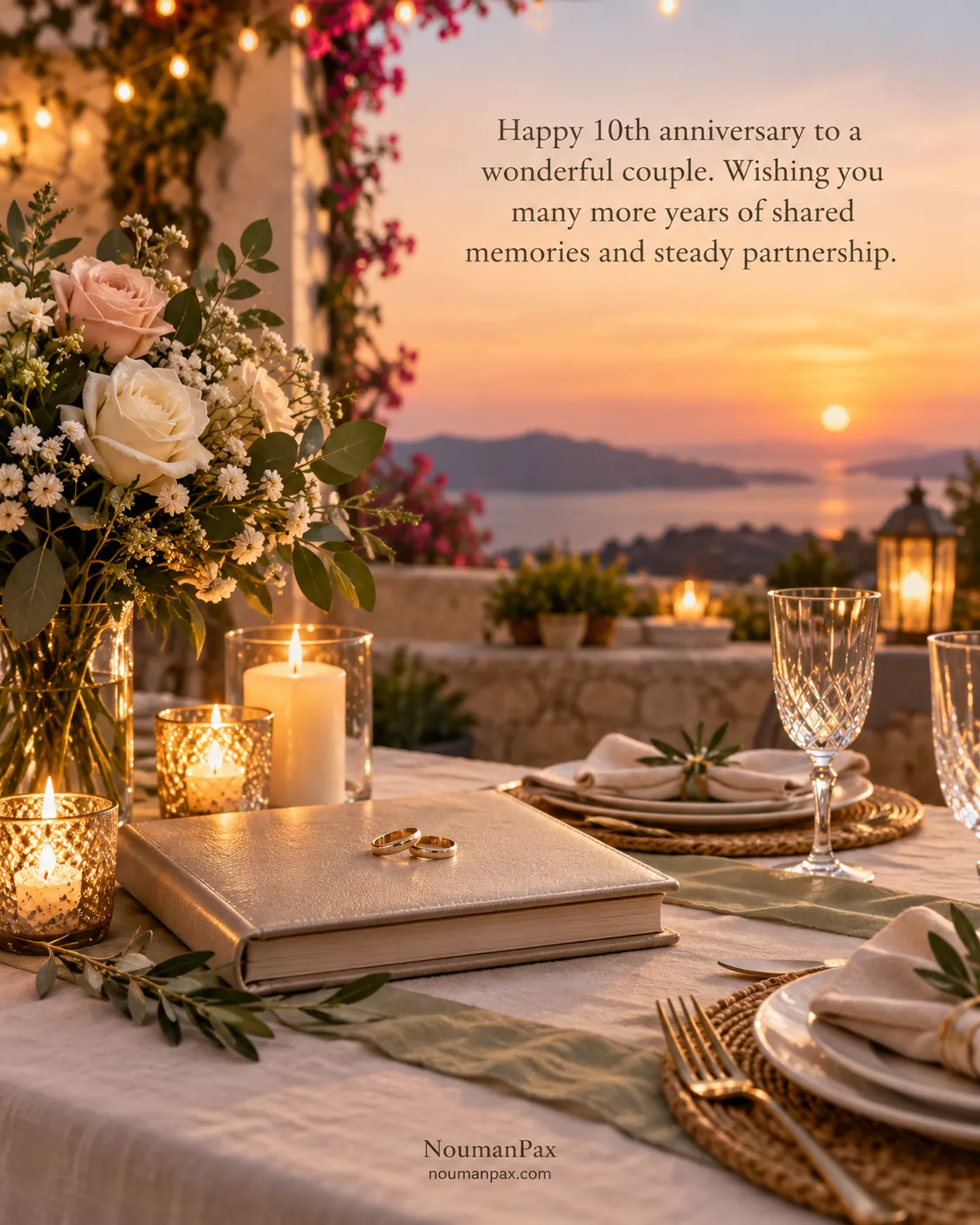 Happy 10th anniversary to a wonderful couple. Wishing you many more years of shared memories and steady partnership.