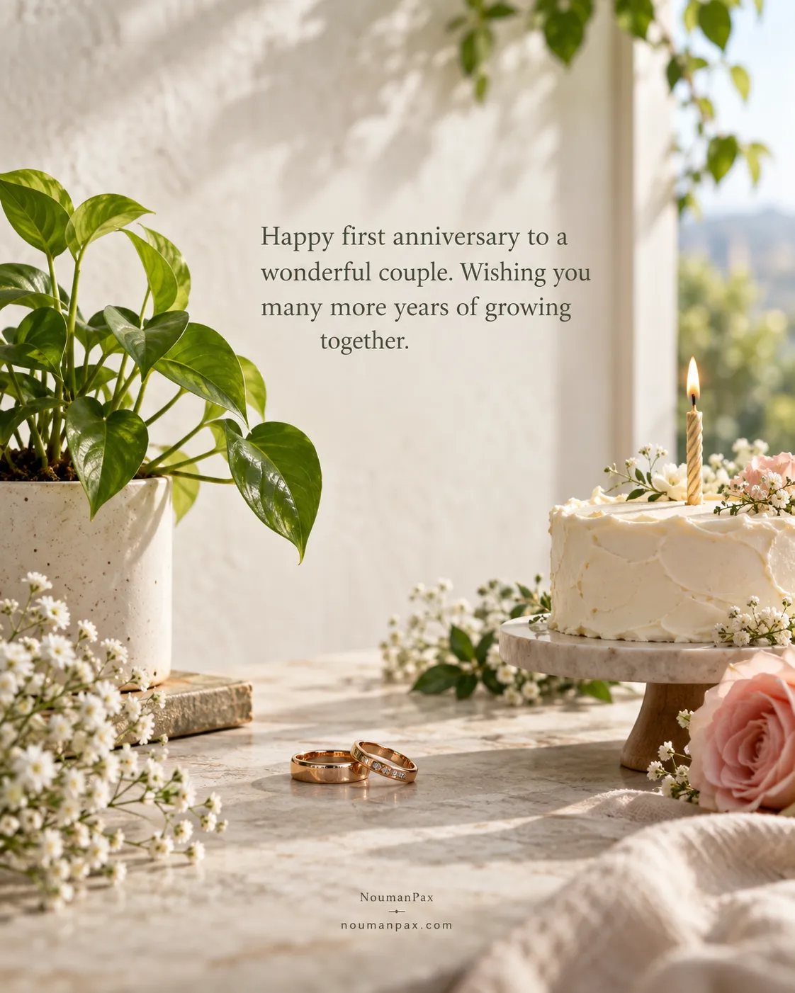 Happy first anniversary to a wonderful couple. Wishing you many more years of growing together.