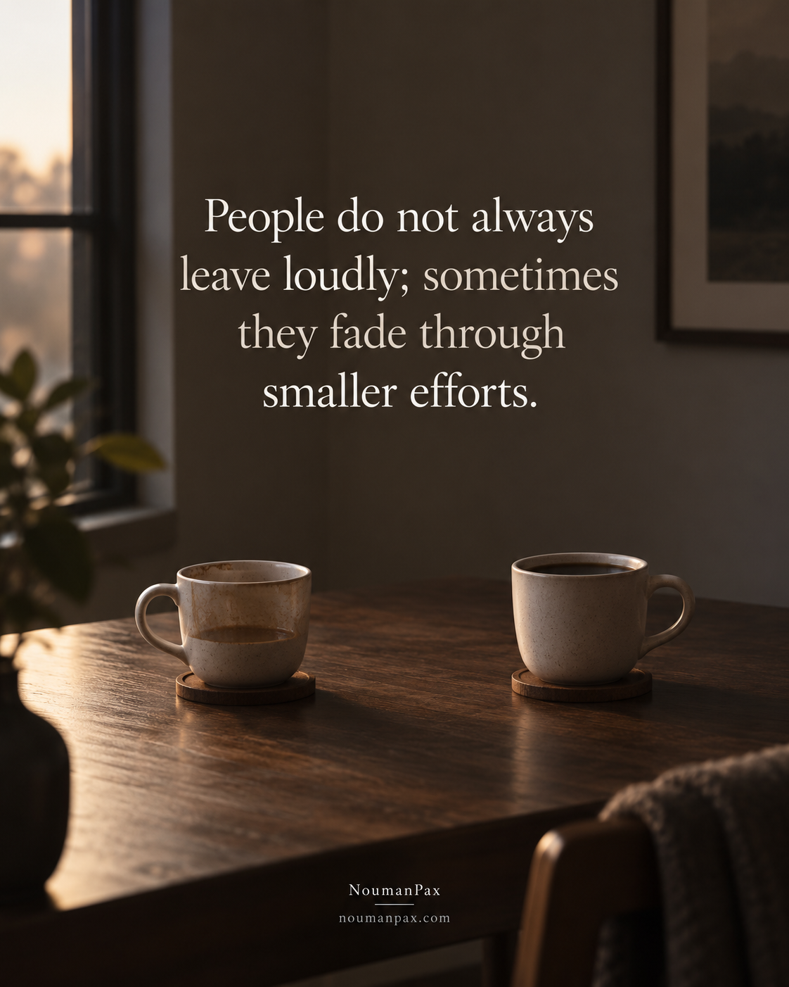 People do not always leave loudly