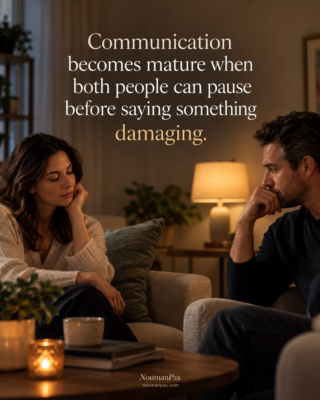 Relationship quote — mature communication and pause