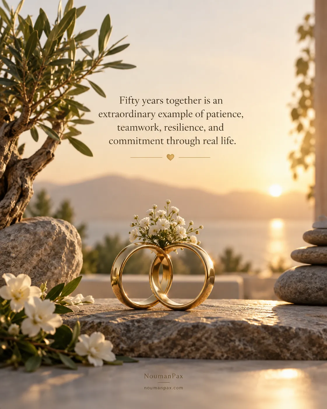 Fifty years together is an extraordinary example of patience, teamwork, resilience, and commitment through real life.