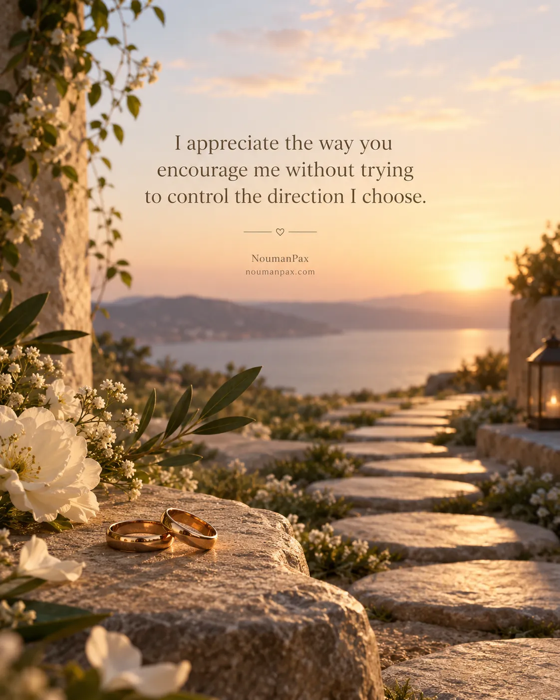 I appreciate the way you encourage me without trying to control the direction I choose.
