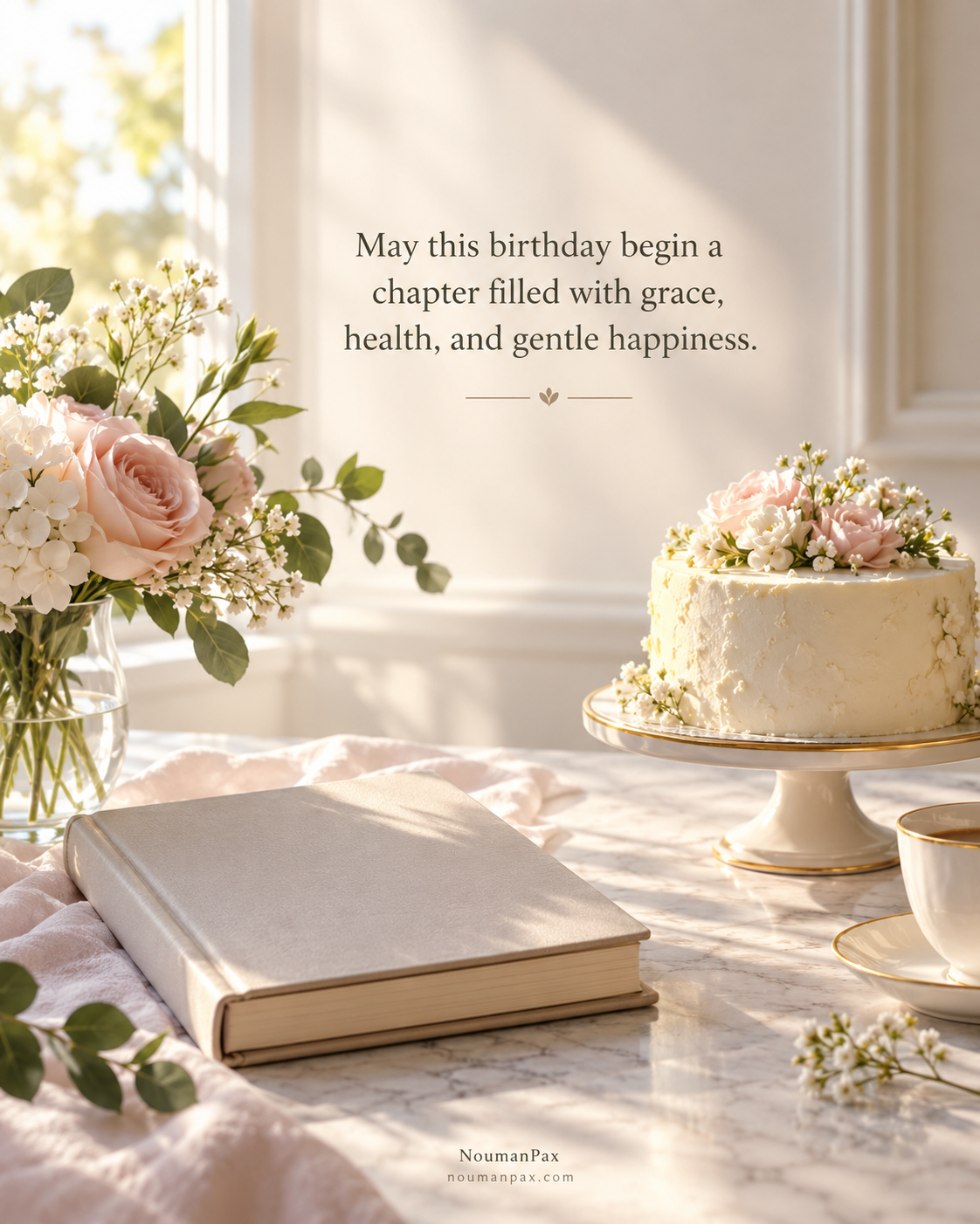 May this birthday begin a chapter filled with grace, health, and gentle happiness.