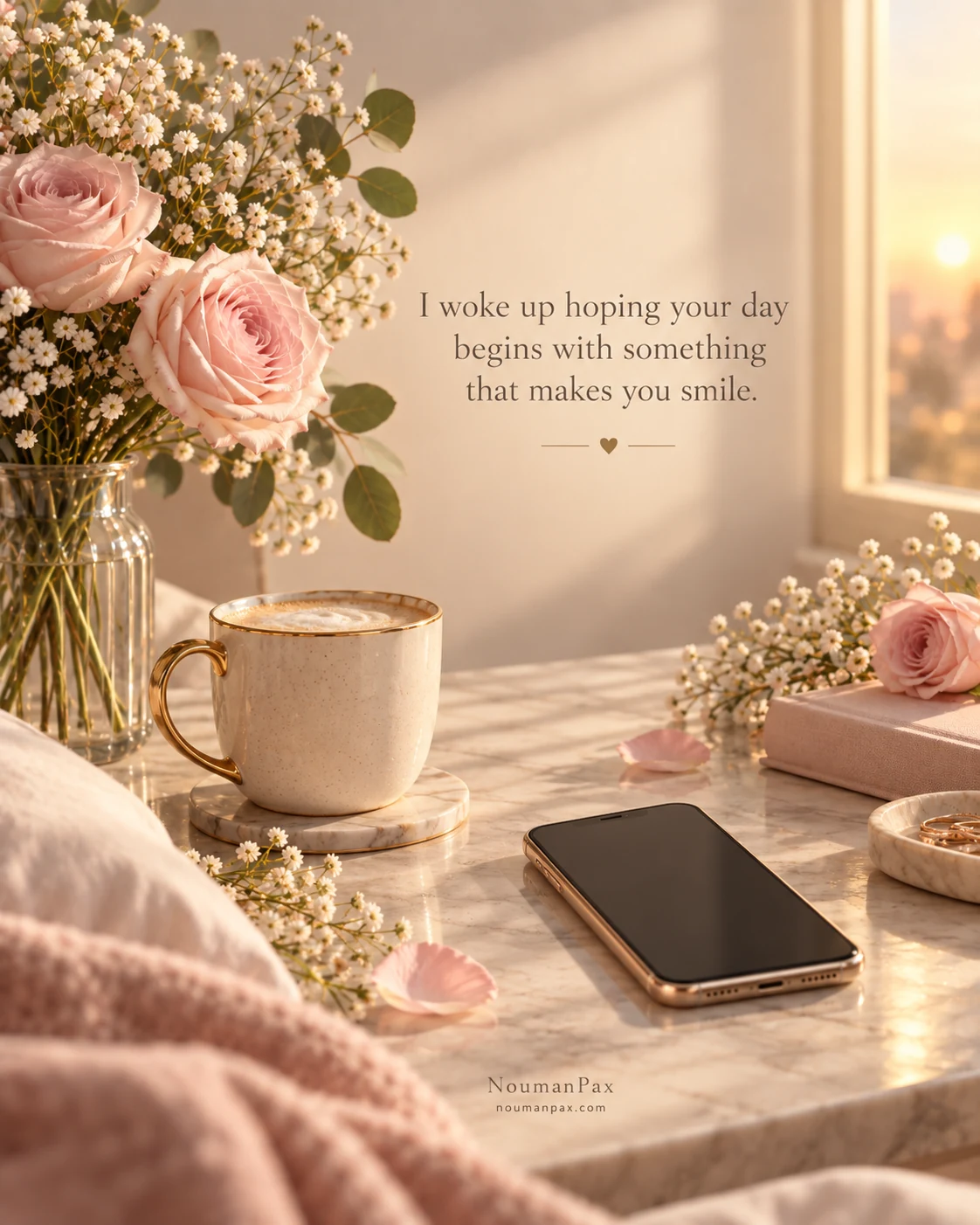I woke up hoping your day begins with something that makes you smile.