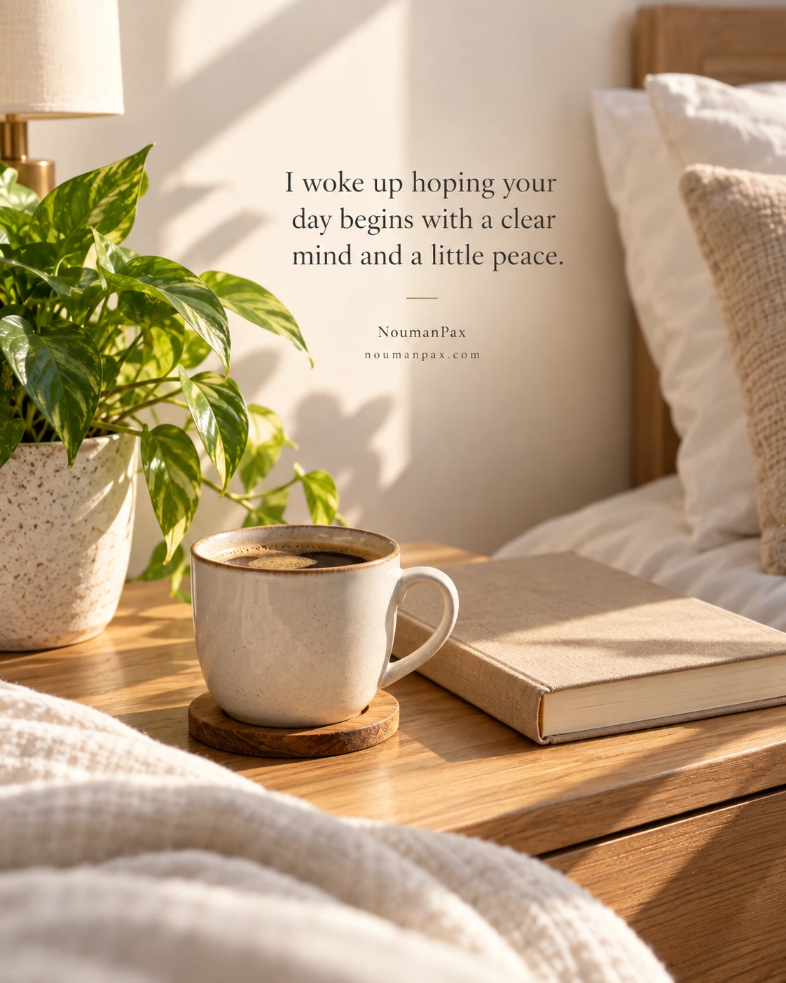 I woke up hoping your day begins with a clear mind and a little peace.