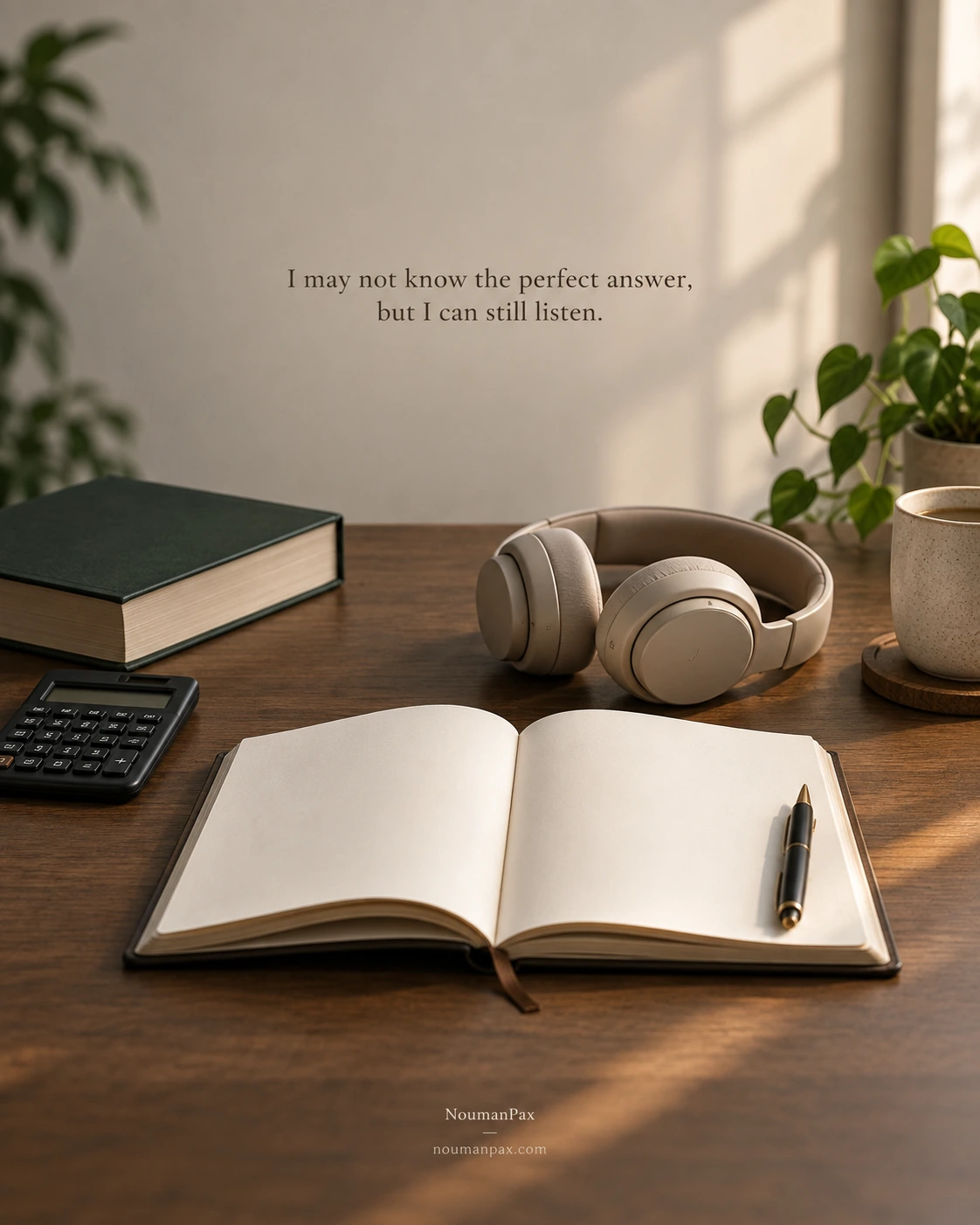 I may not know the perfect answer, but I can still listen.