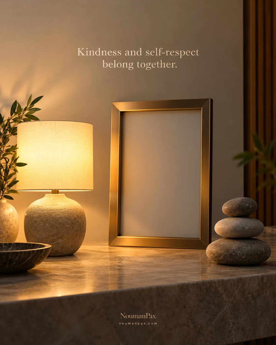 Kindness and self-respect belong together.