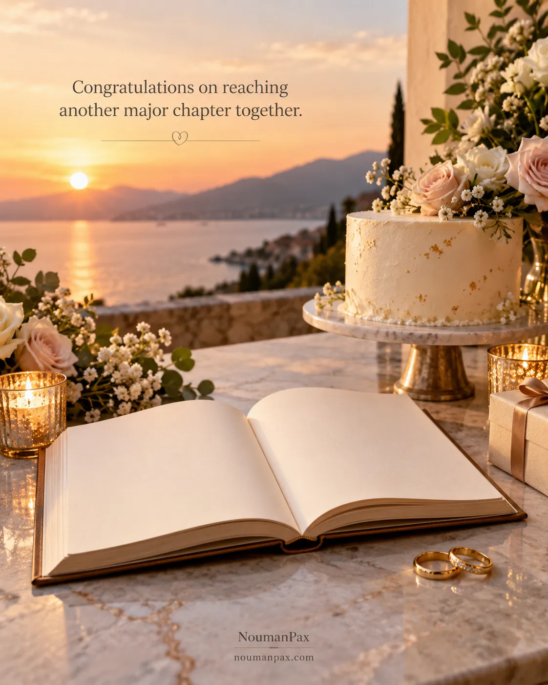 Congratulations on reaching another major chapter together.