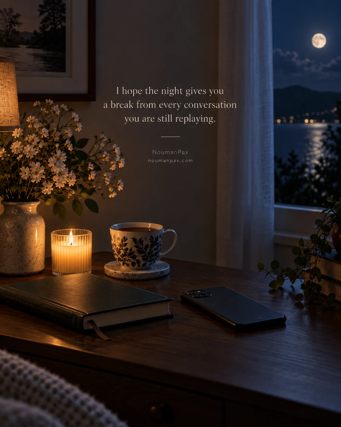 I hope the night gives you a break from every conversation you are still replaying.