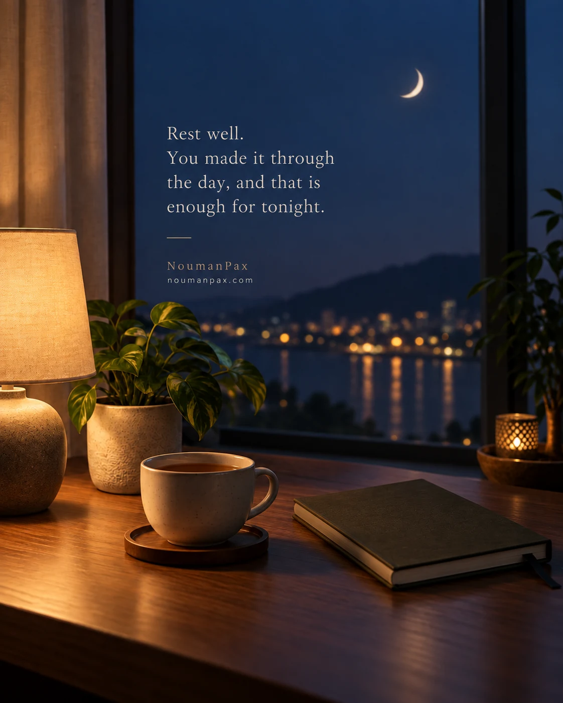 Rest well. You made it through the day, and that is enough for tonight.