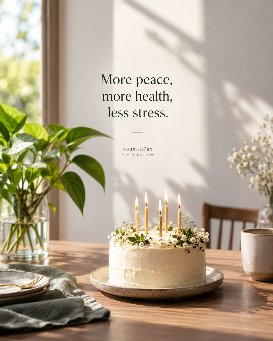 More peace, more health, less stress.