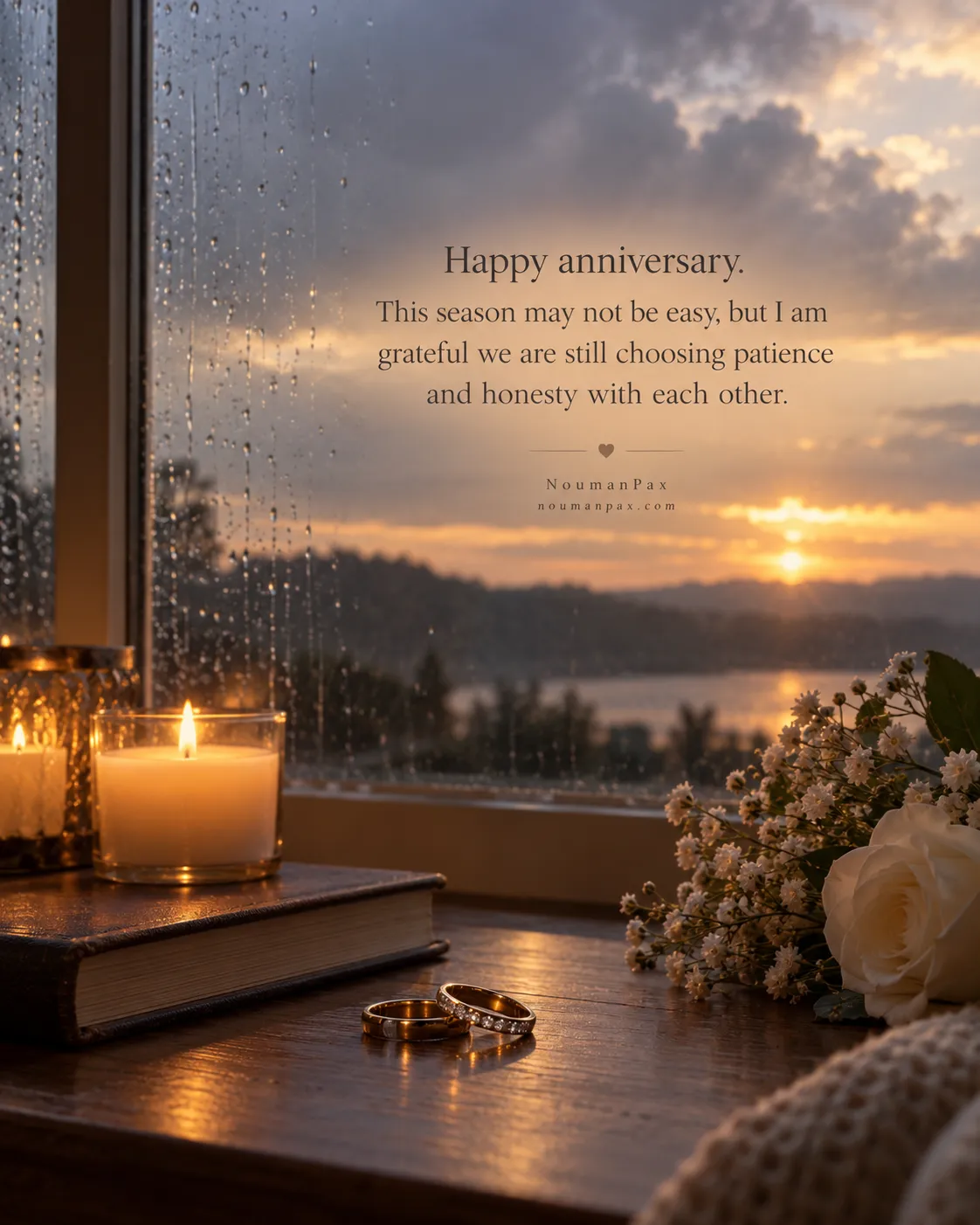 Happy anniversary. This season may not be easy, but I am grateful we are still choosing patience and honesty with each other.