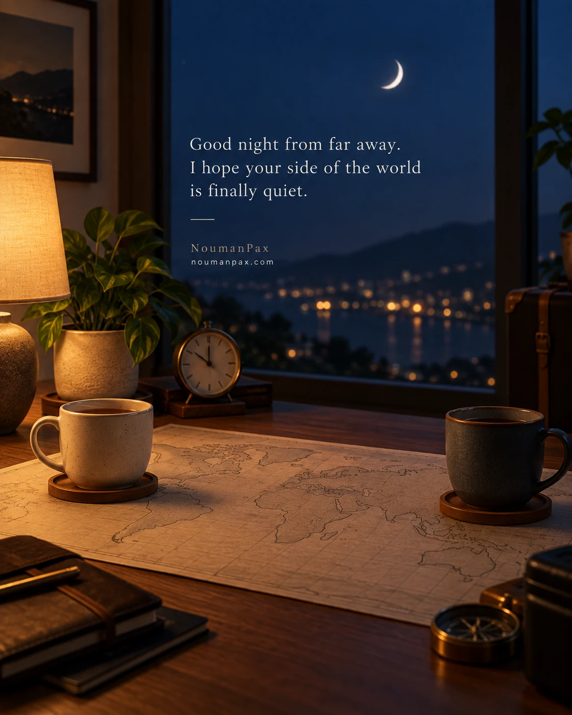 Good night from far away. I hope your side of the world is finally quiet.