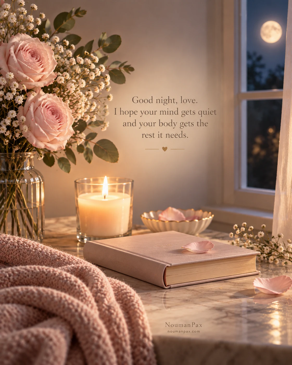 Good night, love. I hope your mind gets quiet and your body gets the rest it needs.
