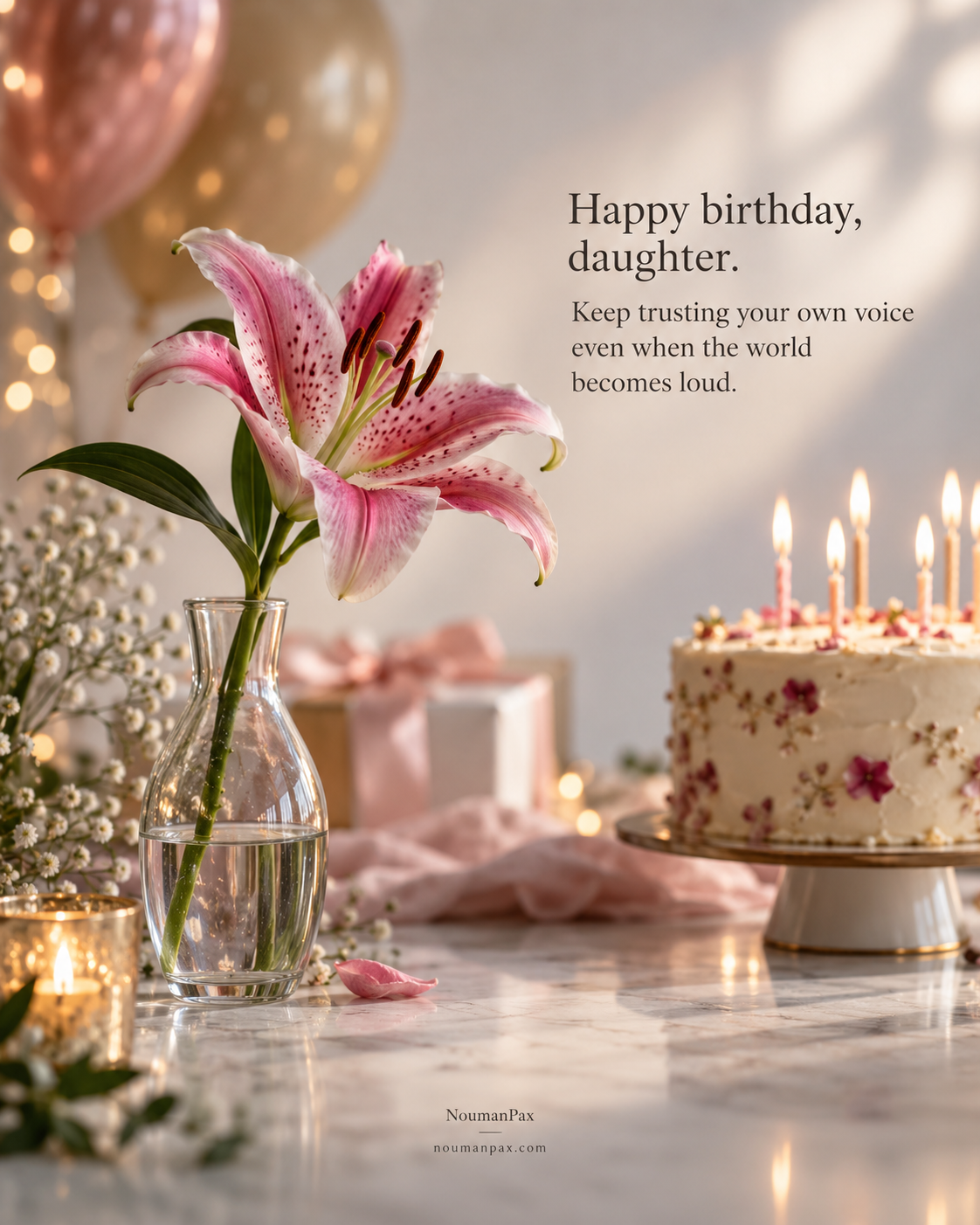 Happy birthday, daughter. Keep trusting your own voice even when the world becomes loud.