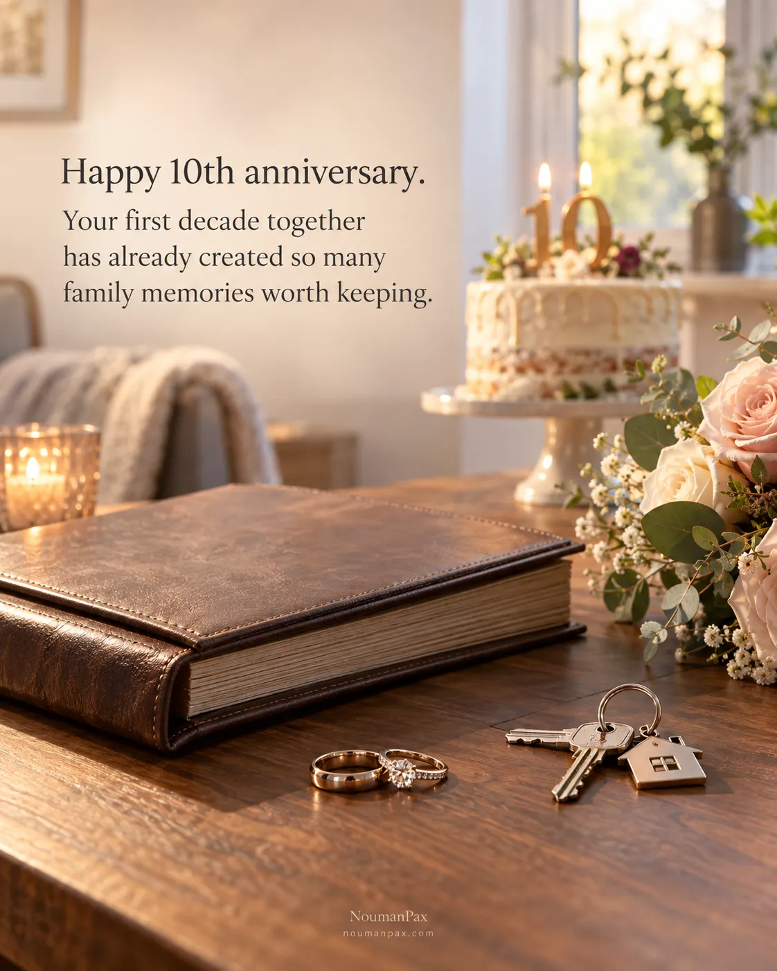 Happy 10th anniversary. Your first decade together has already created so many family memories worth keeping.