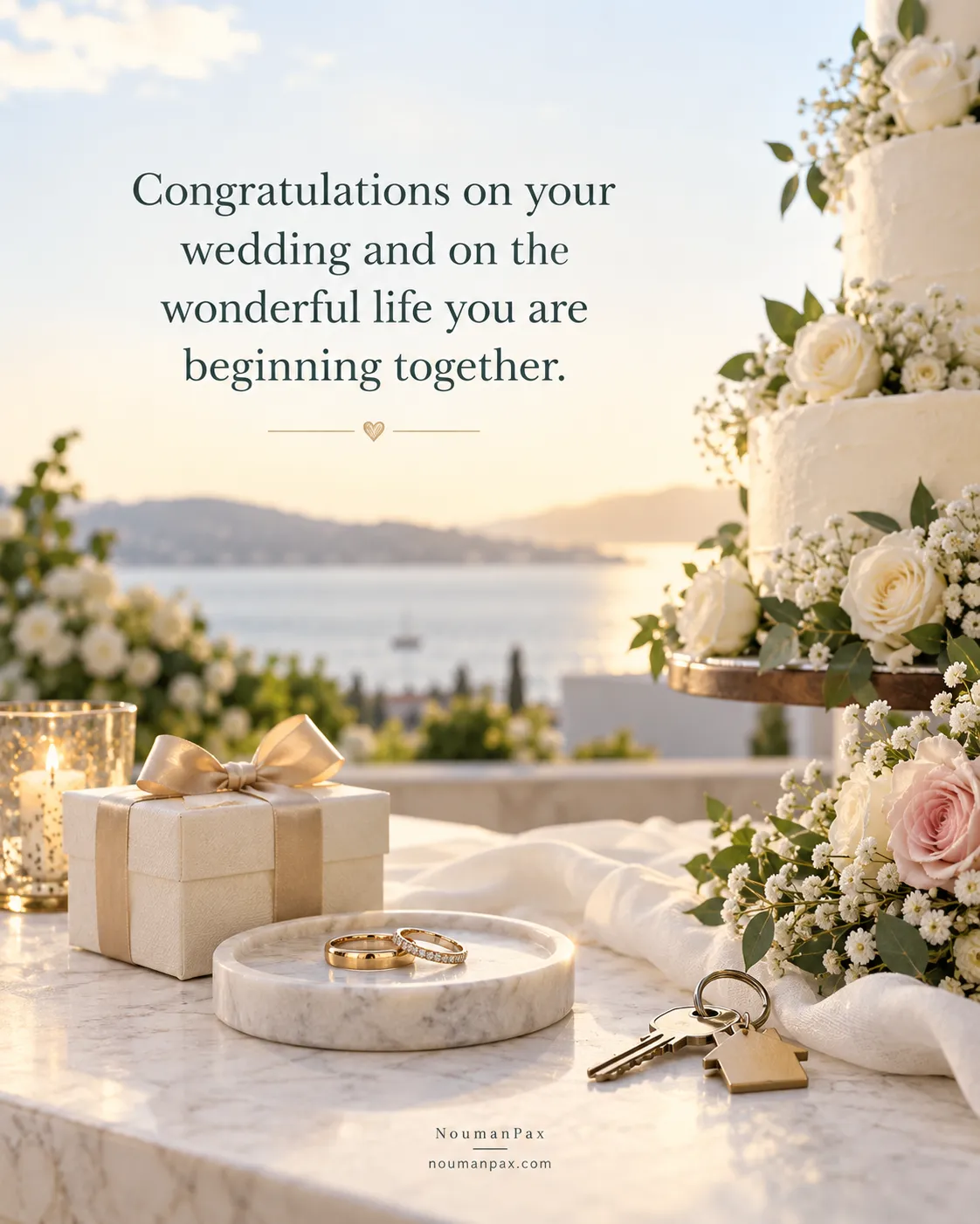 Congratulations on your wedding and on the wonderful life you are beginning together.
