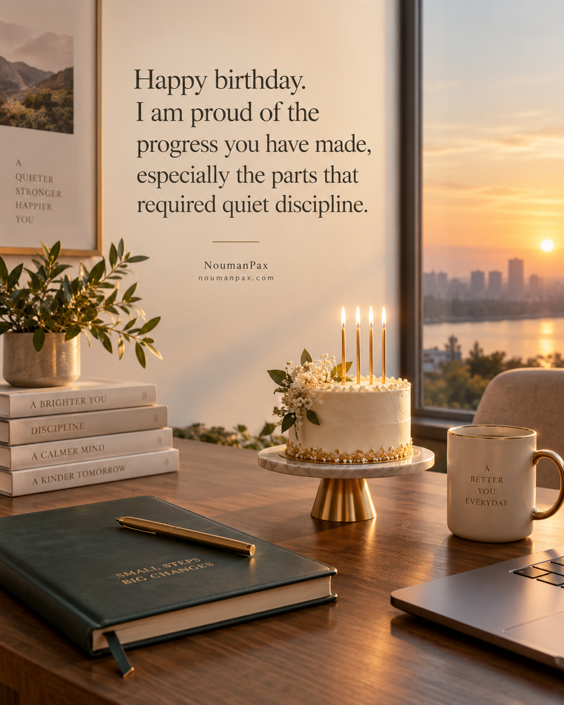 Happy birthday. I am proud of the progress you have made, especially the parts that required quiet discipline.