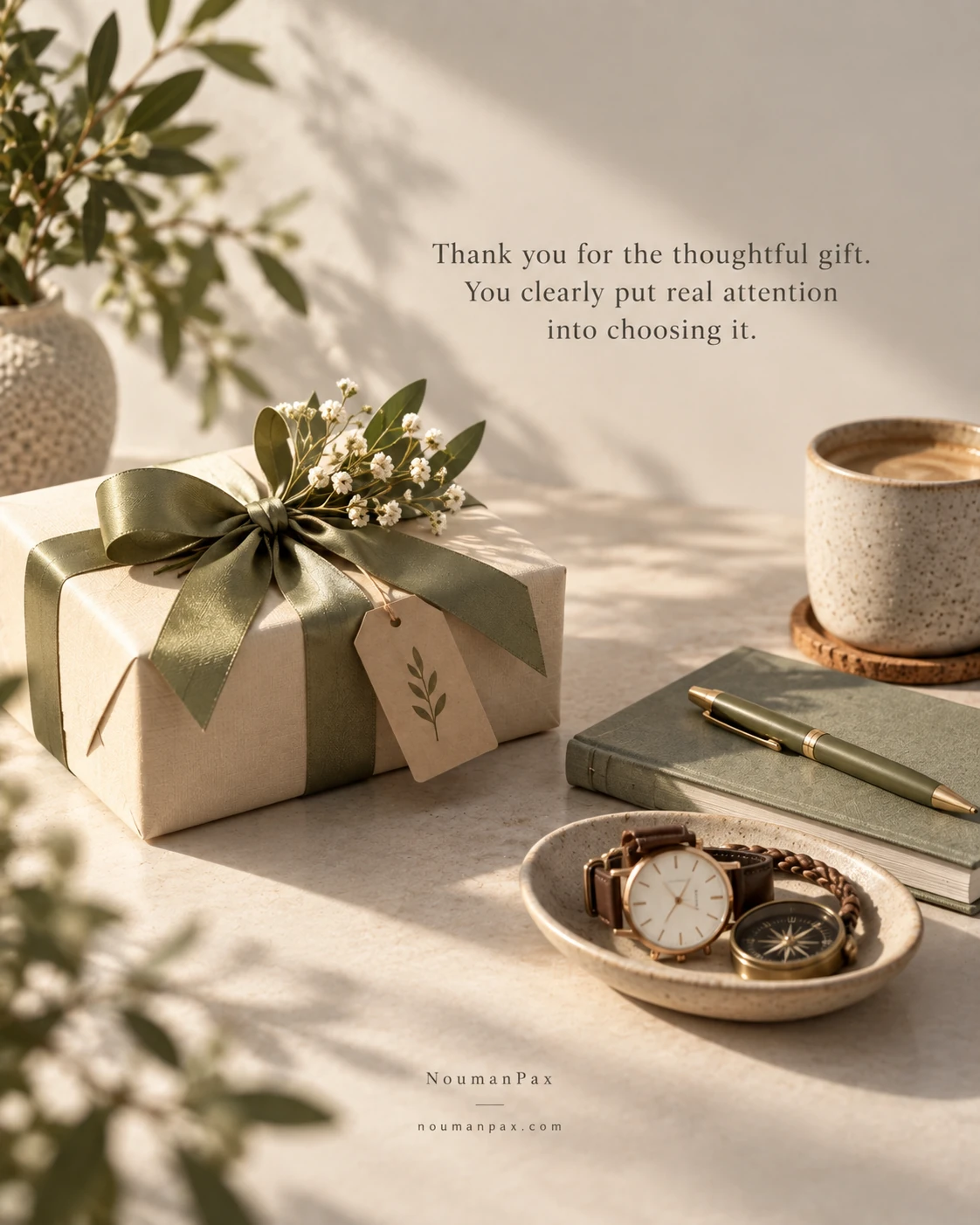 Thank you for the thoughtful gift. You clearly put real attention into choosing it.