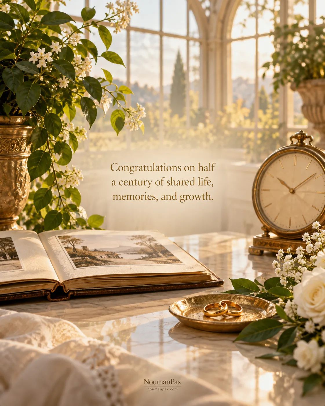Congratulations on half a century of shared life, memories, and growth.