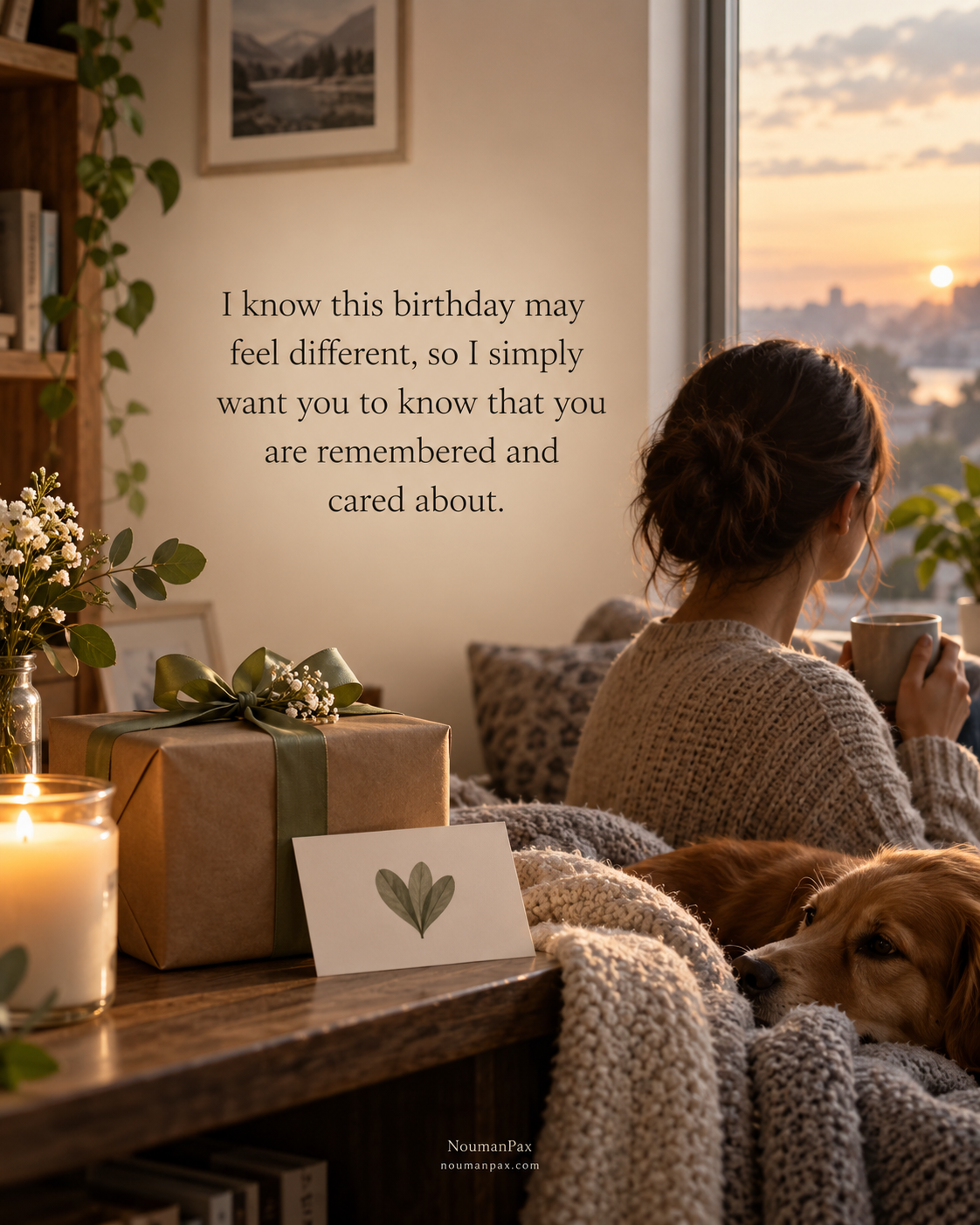I know this birthday may feel different, so I simply want you to know that you are remembered and cared about.