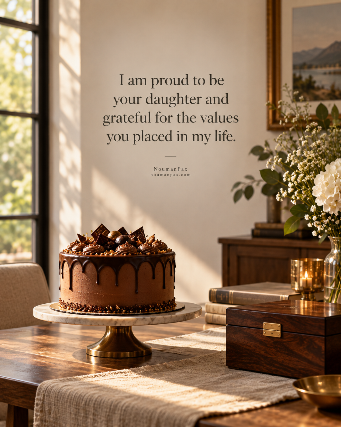 I am proud to be your daughter and grateful for the values you placed in my life.