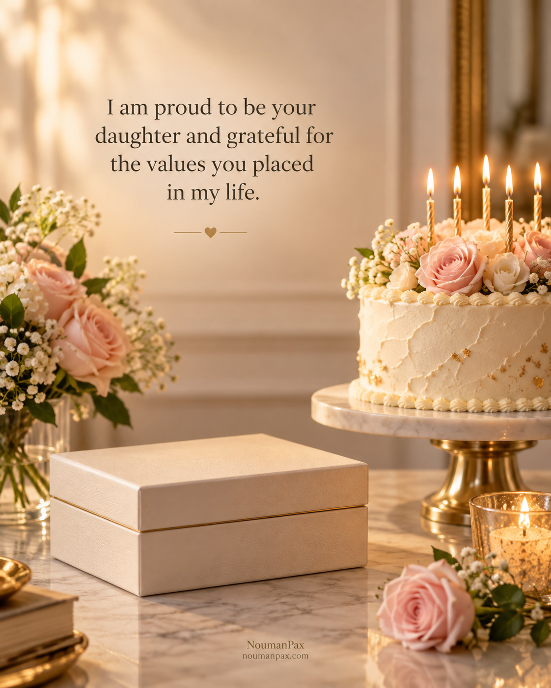 I am proud to be your daughter and grateful for the values you placed in my life.