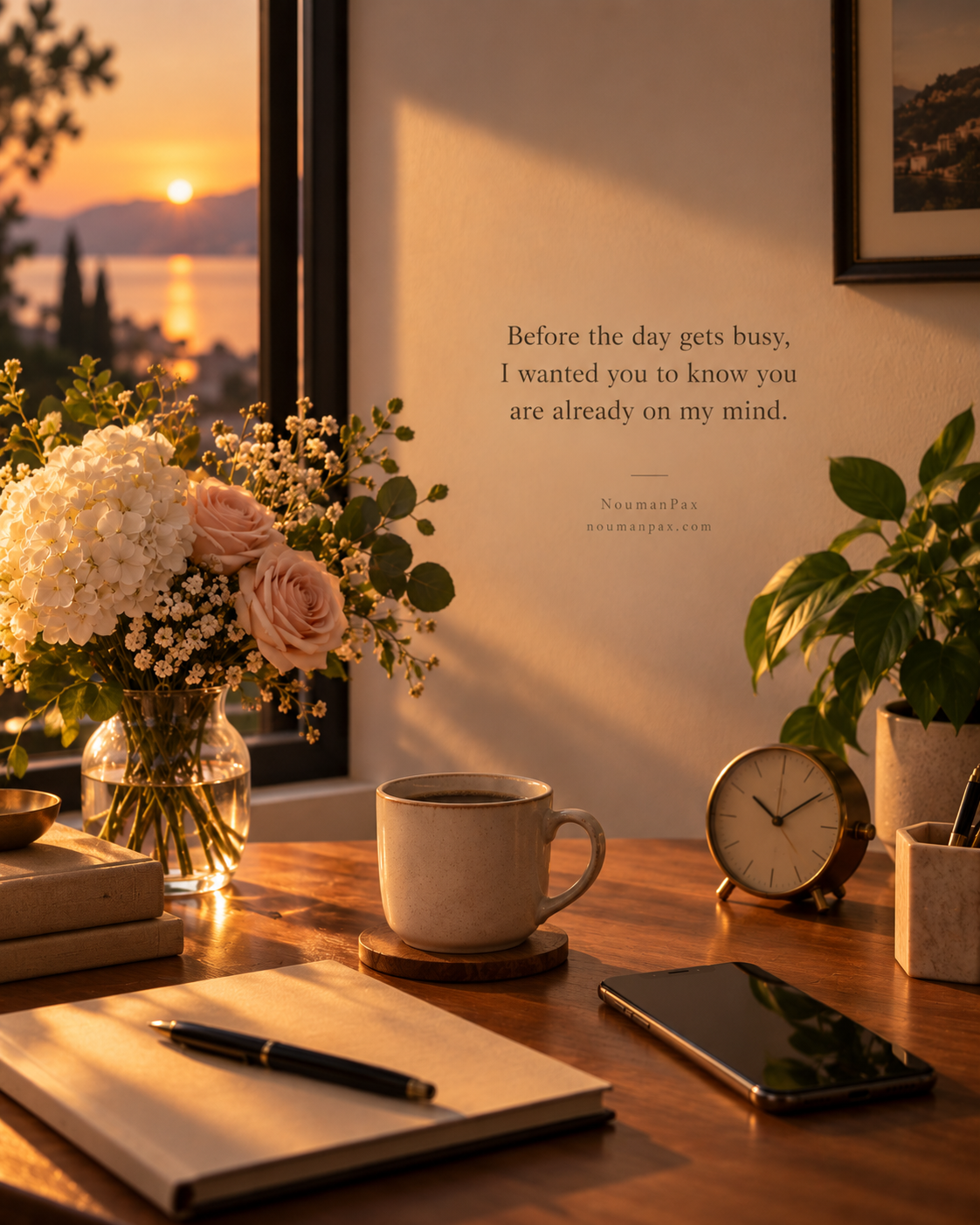 Before the day gets busy, I wanted you to know you are already on my mind.