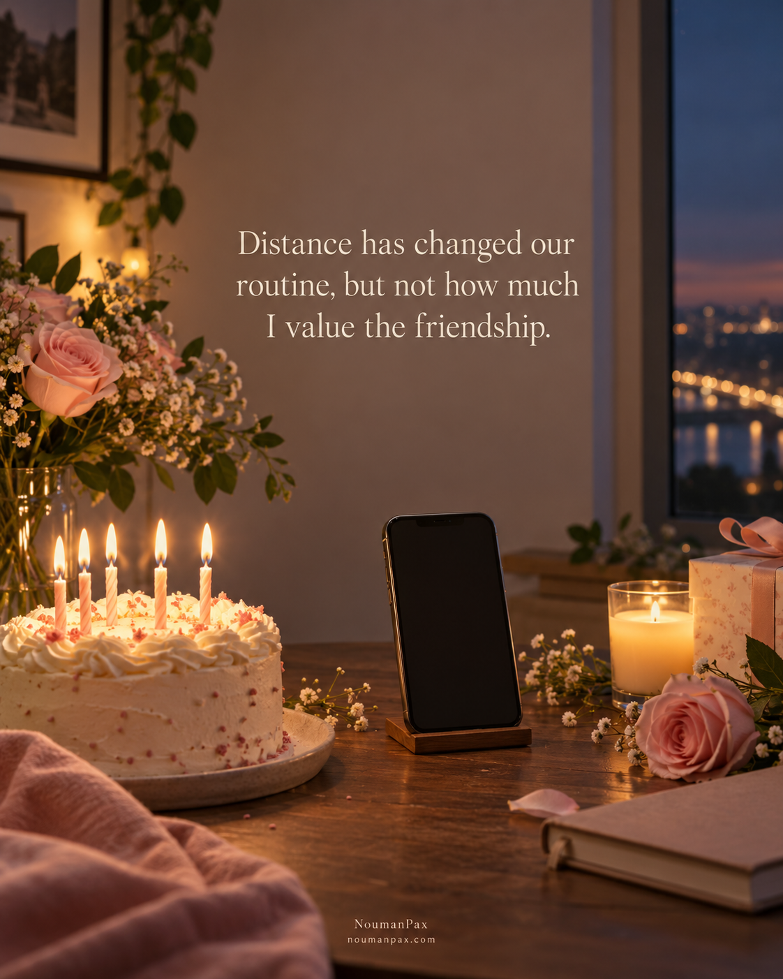 Distance has changed our routine, but not how much I value the friendship.