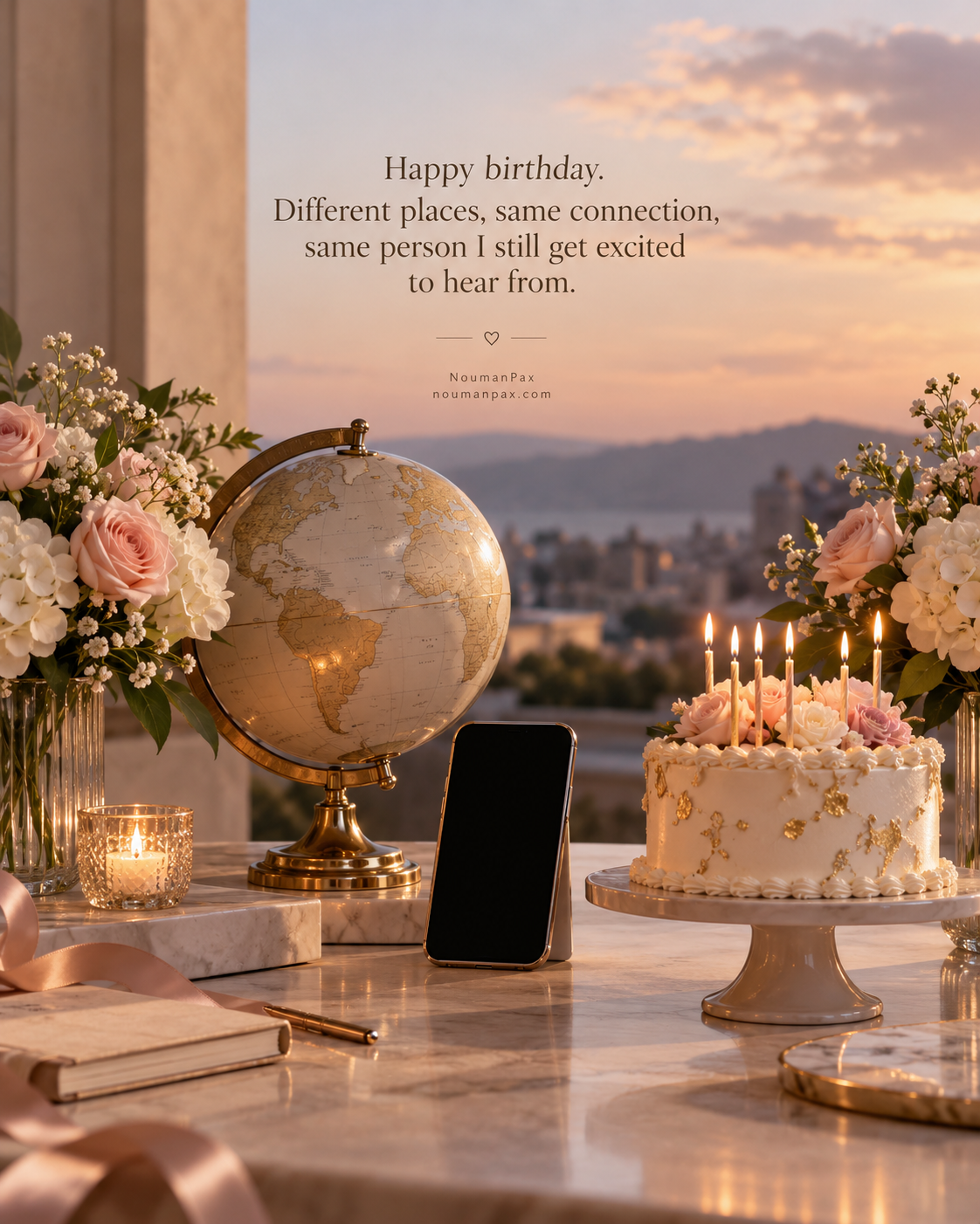 Happy birthday. Different places, same connection, same person I still get excited to hear from.